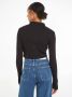 Calvin Klein Jeans Kort gebreid jack met labelpatch model 'BADGE ELONGATED' - Thumbnail 3