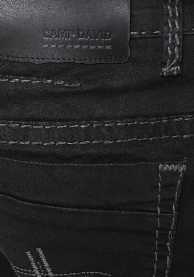 CAMP DAVID Loose fit jeans CO:NO met opvallende naden en stretch