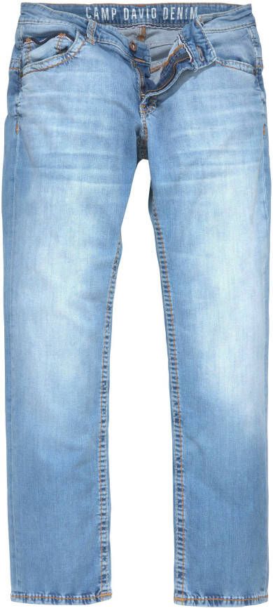 CAMP DAVID Loose fit jeans CO:NO met opvallende naden en stretch