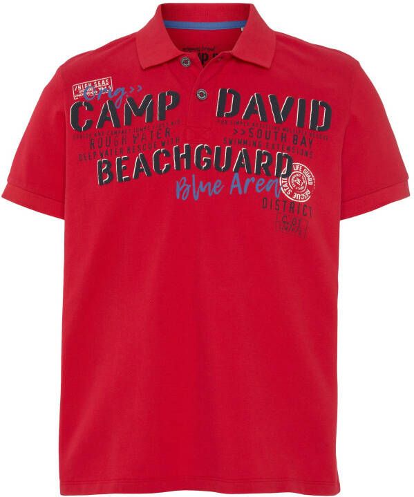 CAMP DAVID Poloshirt in eersteklas piqué-kwaliteit