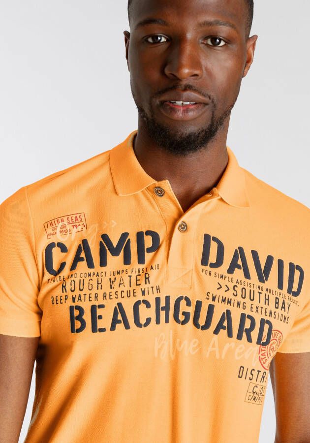 CAMP DAVID Poloshirt in eersteklas piqué-kwaliteit