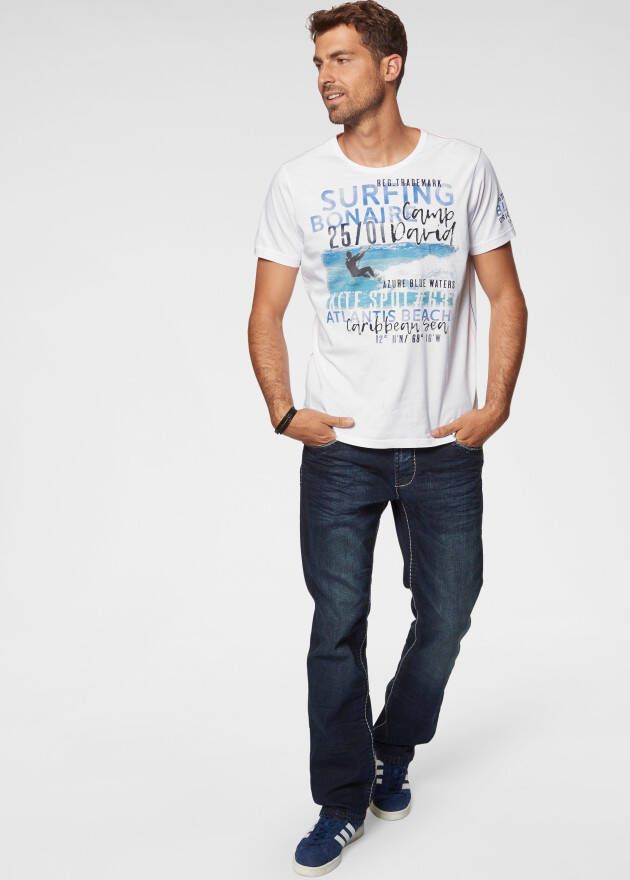 CAMP DAVID Straight jeans NI:CO:R611 met opvallende stiknaden