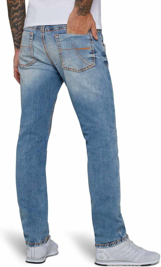 CAMP DAVID Straight jeans NI:CO:R611 met opvallende stiknaden