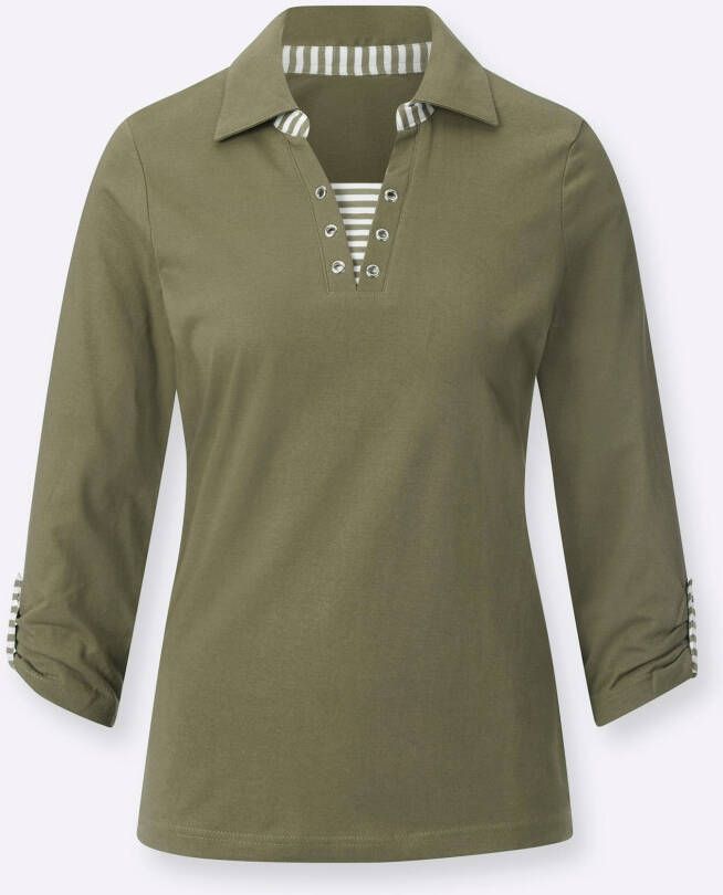 Casual Looks Shirt met 3 4-mouwen Shirt (1-delig)