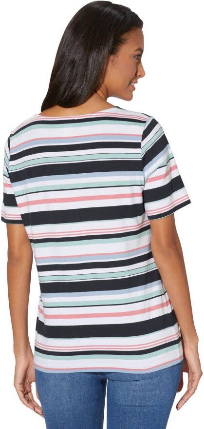 Casual Looks Shirt met korte mouwen Gestreept shirt (1-delig)
