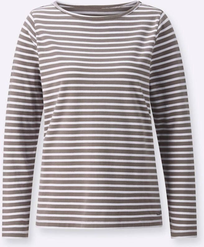 Casual Looks Shirt met lange mouwen Gestreept shirt (1-delig)