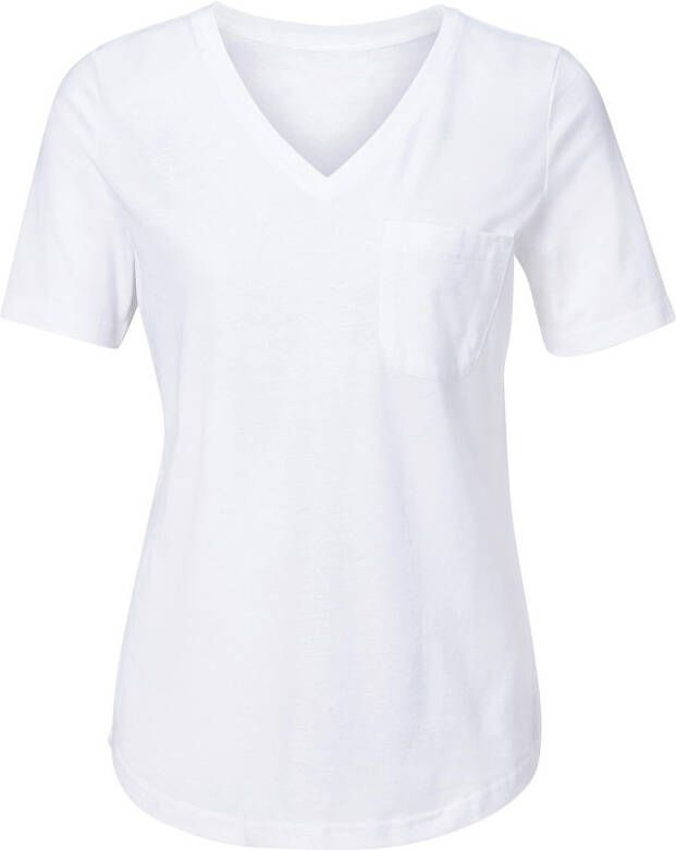 Casual Looks Shirt met V-hals Shirt (1-delig)