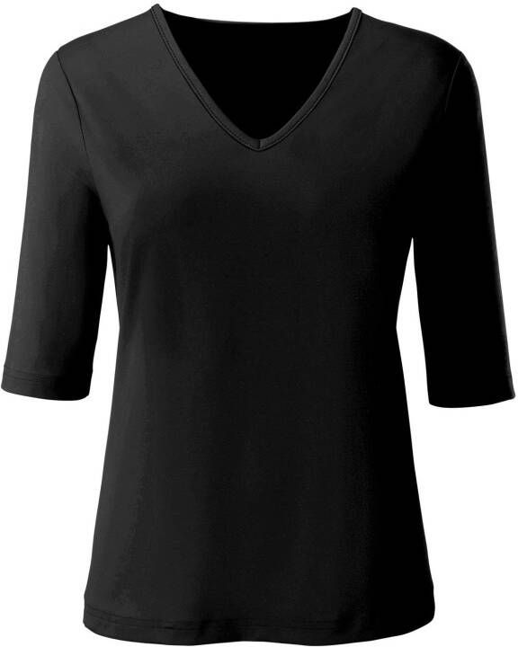 Casual Looks Shirt met V-hals Shirt (1-delig)