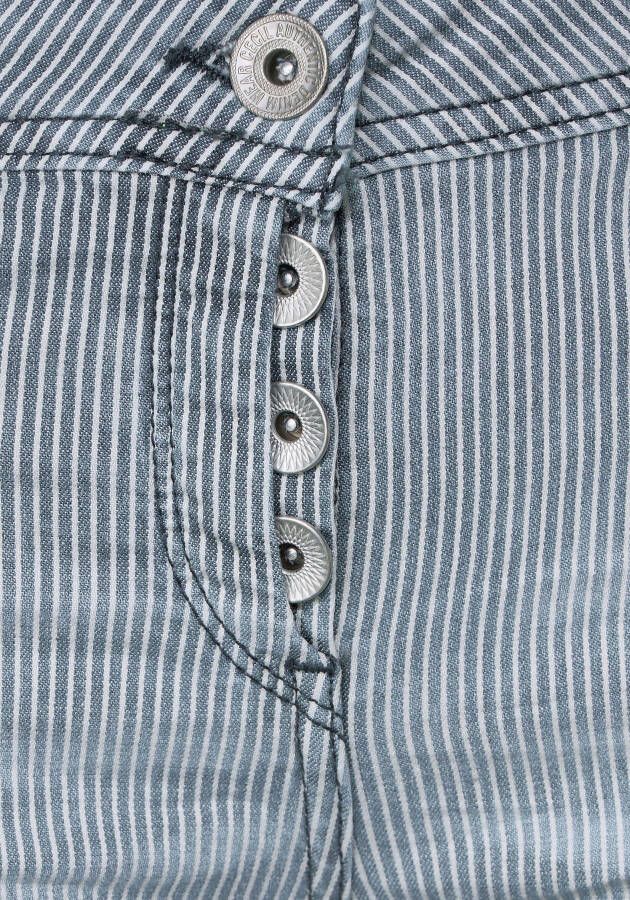 Cecil 3 4 jeans met een logo-badge op de achterkant