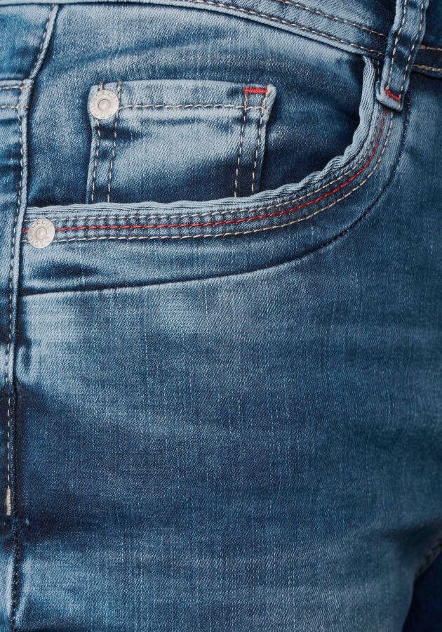 Cecil Slim fit jeans met logobadge
