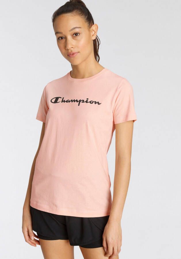 Champion Dames Lichtgewicht Katoenen T-Shirt Pink Dames