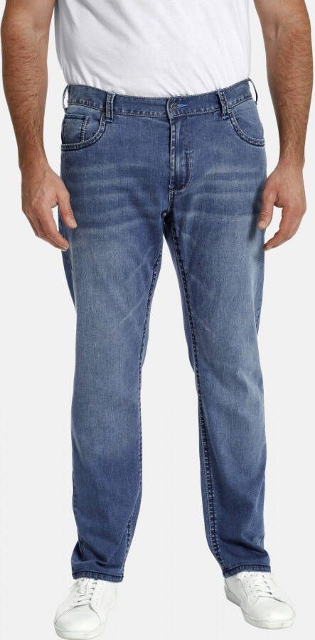 Charles Colby 5 pocketsjeans BARON SAWYER +fit collectie jeans met verlaagde band