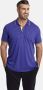 Charles Colby loose fit polo EARL FEN Plus Size met contrastbies paars - Thumbnail 2
