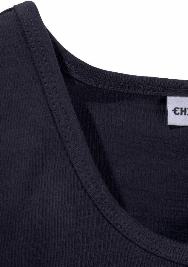 Chiemsee Tanktop Basic met logoprint in contrast