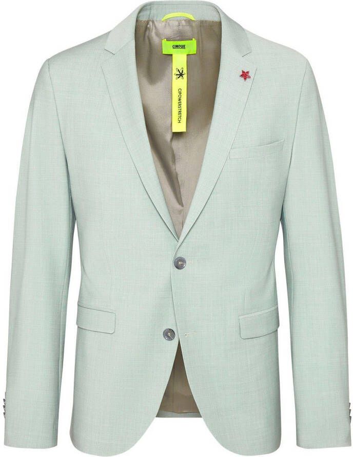 Cinque Colbert bij een pak CIMONOPOLI