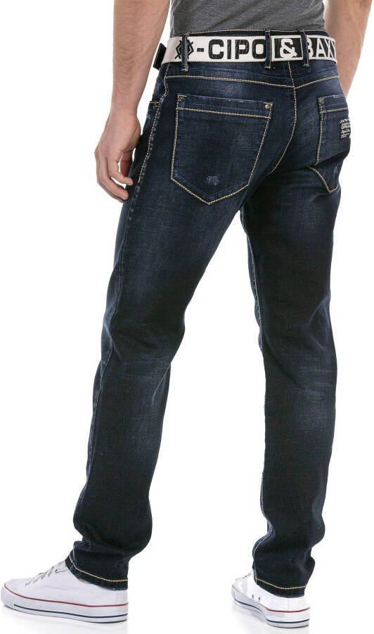 Cipo & Baxx Regular fit jeans met markante wassing