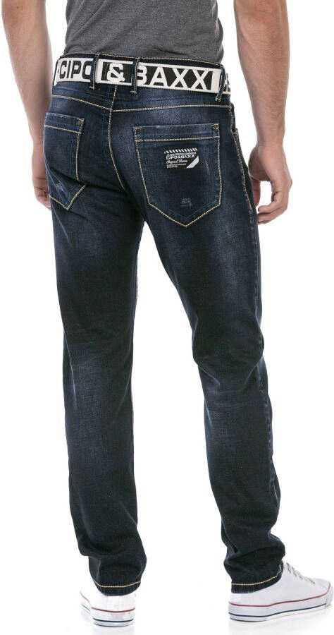 Cipo & Baxx Regular fit jeans met markante wassing