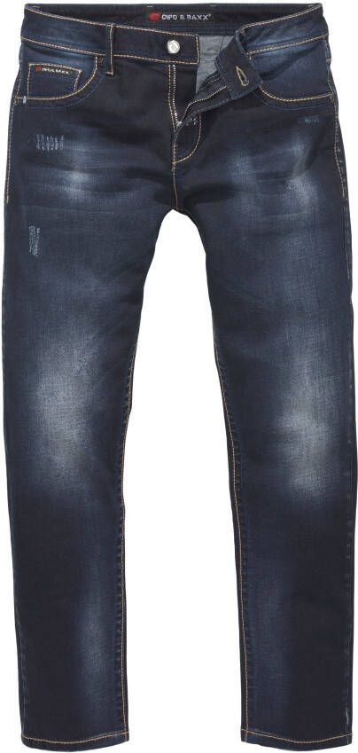 Cipo & Baxx Regular fit jeans met markante wassing