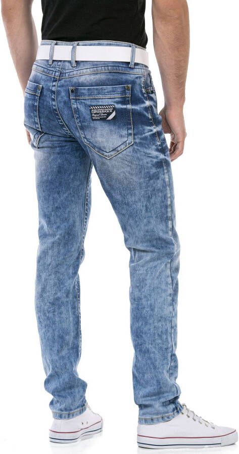 Cipo & Baxx Regular fit jeans met markante wassing