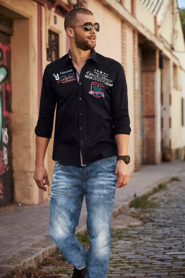 Cipo & Baxx Regular fit jeans met markante wassing