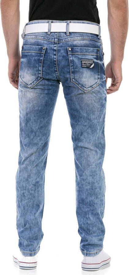 Cipo & Baxx Regular fit jeans met markante wassing