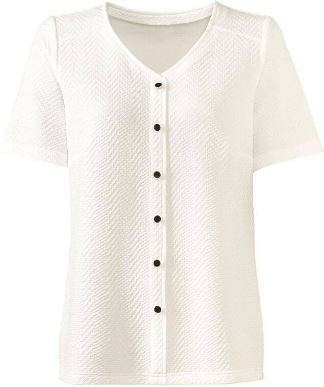 Classic Shirt met V-hals Shirt (1-delig)