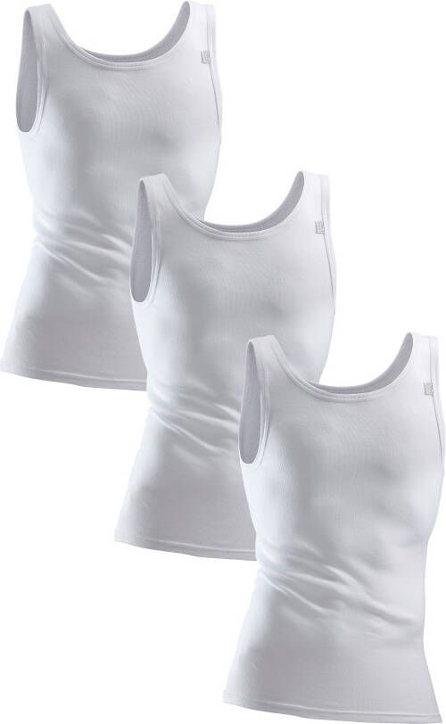 Clipper Exclusive Hemd met comfortsnit achter iets langer in fijnrib tanktop (3 stuks)