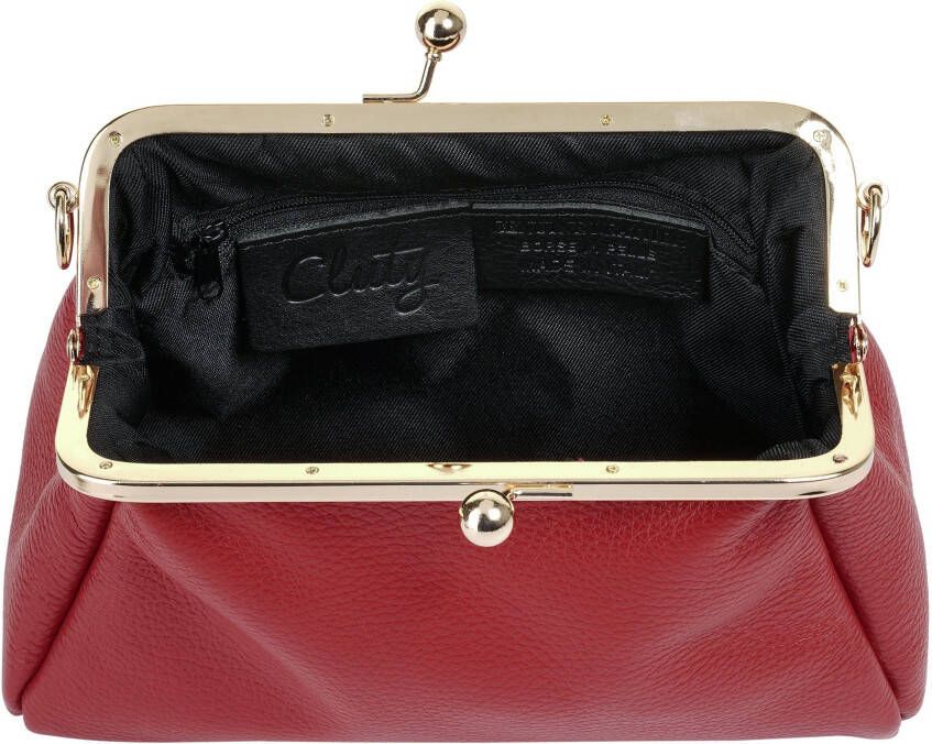 Cluty Avondtasje echt leer made in italy