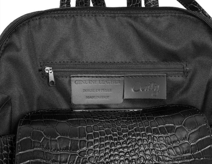 Cluty Rugzak echt leer made in italy