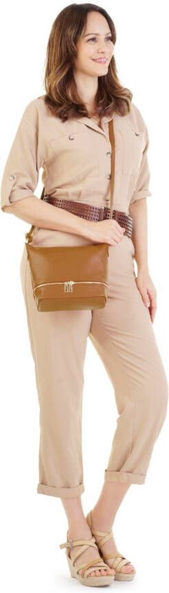 Cluty Schoudertas echt leer made in italy