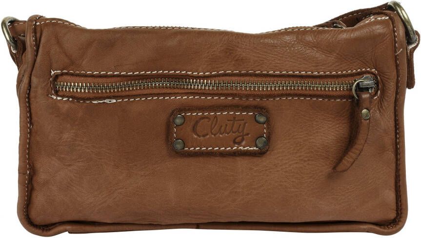 Cluty Schoudertas echt leer made in italy