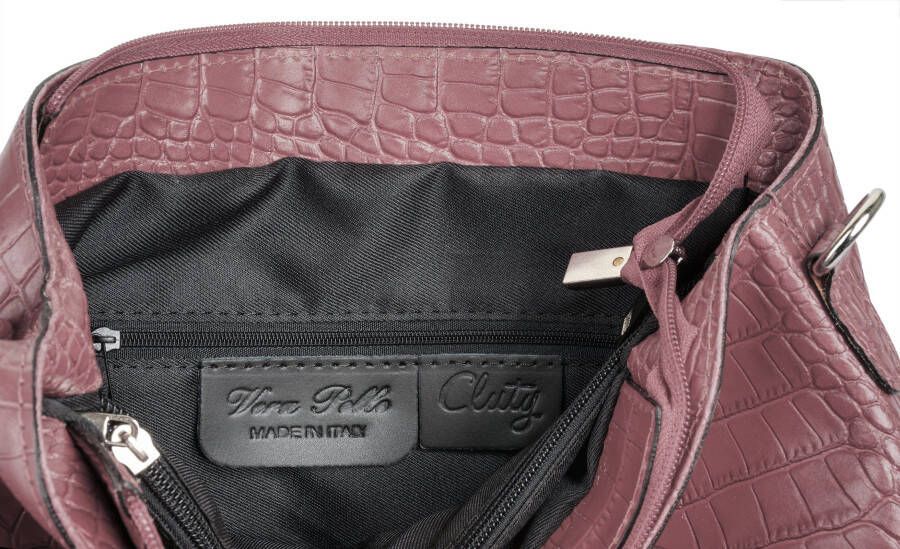 Cluty Schoudertas echt leer made in italy