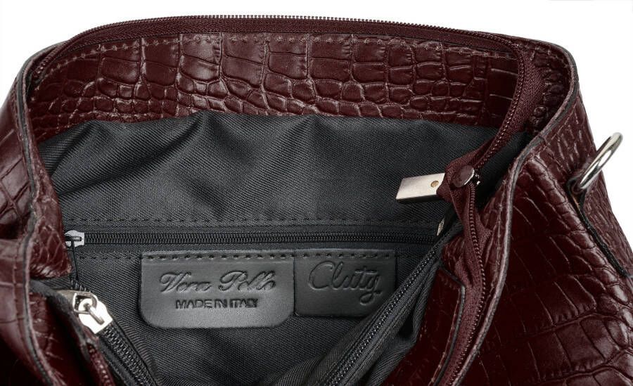 Cluty Schoudertas echt leer made in italy