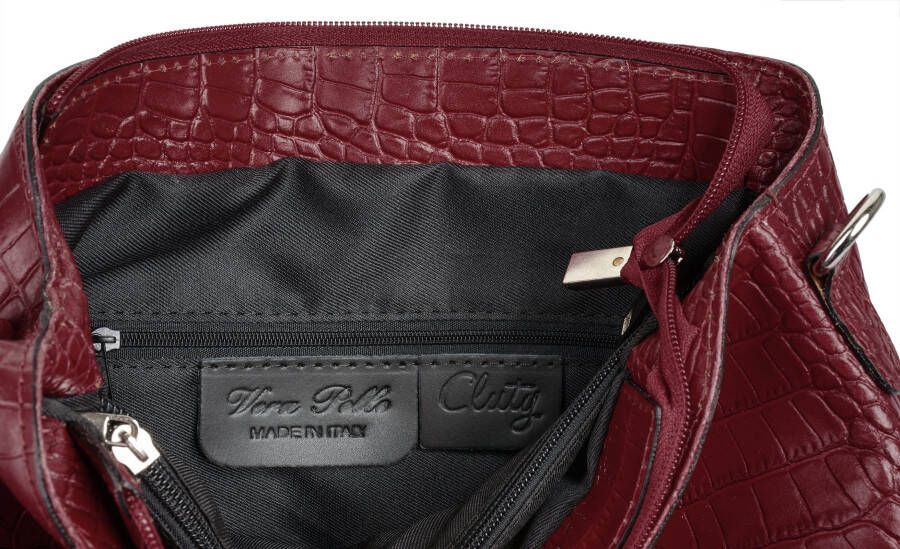 Cluty Schoudertas echt leer made in italy