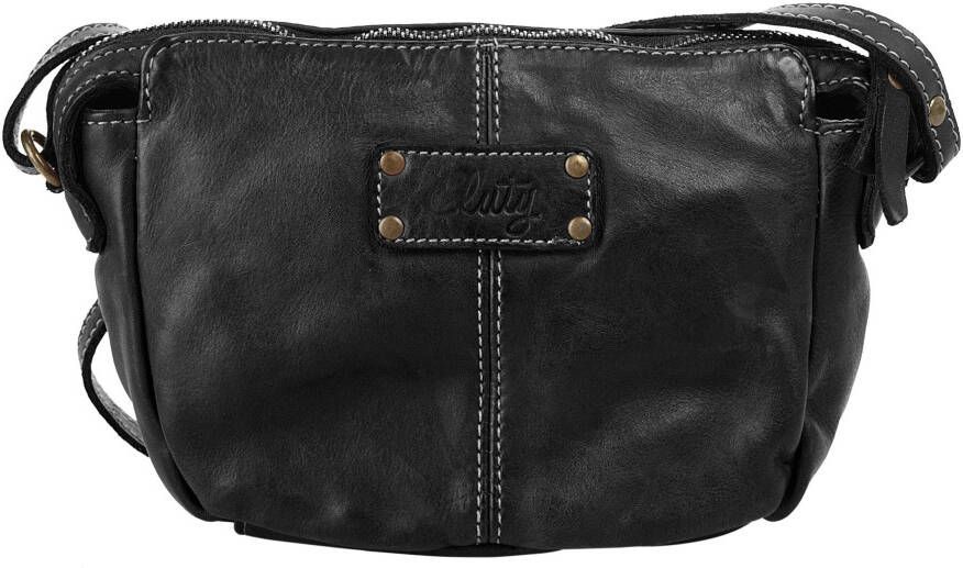 Cluty Schoudertas echt leer made in italy