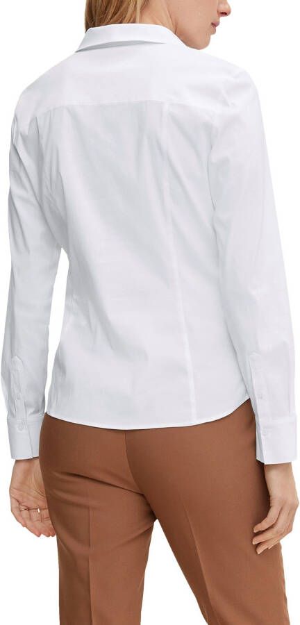 Comma Klassieke blouse in elastische katoenmix