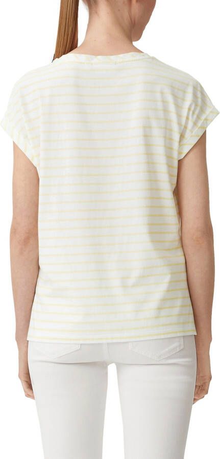 Comma Shirt met korte mouwen met een vastgezette omslag