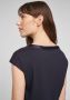 Comma Shirt met V-hals in zijdematte look in viscosemix - Thumbnail 8