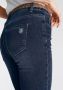 DELMAO Slim fit jeans smalle broekpasvorm normale taille enkel-lang (set 2-delig Met riem) - Thumbnail 3