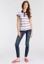 DELMAO Slim fit jeans smalle broekpasvorm normale taille enkel-lang (set 2-delig Met riem) - Thumbnail 4