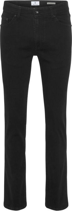 DELMAO Stretch jeans Reed rechte pijpsnit used-look-wassing lage taillehoogte