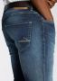 DELMAO Stretch jeans "Reed" rechte pijpsnit used-look-wassing lage taillehoogte - Thumbnail 4