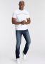 DELMAO Stretch jeans "Reed" rechte pijpsnit used-look-wassing lage taillehoogte - Thumbnail 6
