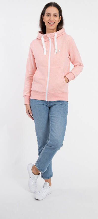 DEPROC Active Capuchonsweatvest FinjaCMYK II zachte fleecejack met kangoeroezak