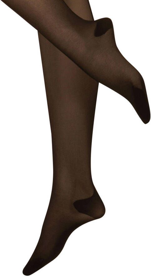 Die Strumpfmacher Ouvert maillot met bloemenpanty en hoge taille