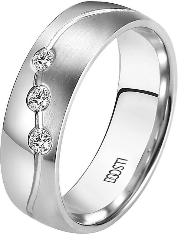 DOOSTI Trouwring Sieraden cadeau roestvrijstalen trouwring partnerring LIEBE