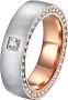 DOOSTI Trouwring Sieraden cadeau roestvrijstalen trouwring partnerring LIEBE - Thumbnail 2