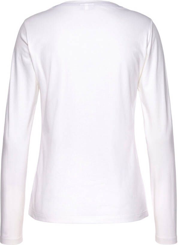 Eastwind Shirt met lange mouwen Lange mouw in basic-stijl ronde halslijn van katoen (Set van 3)