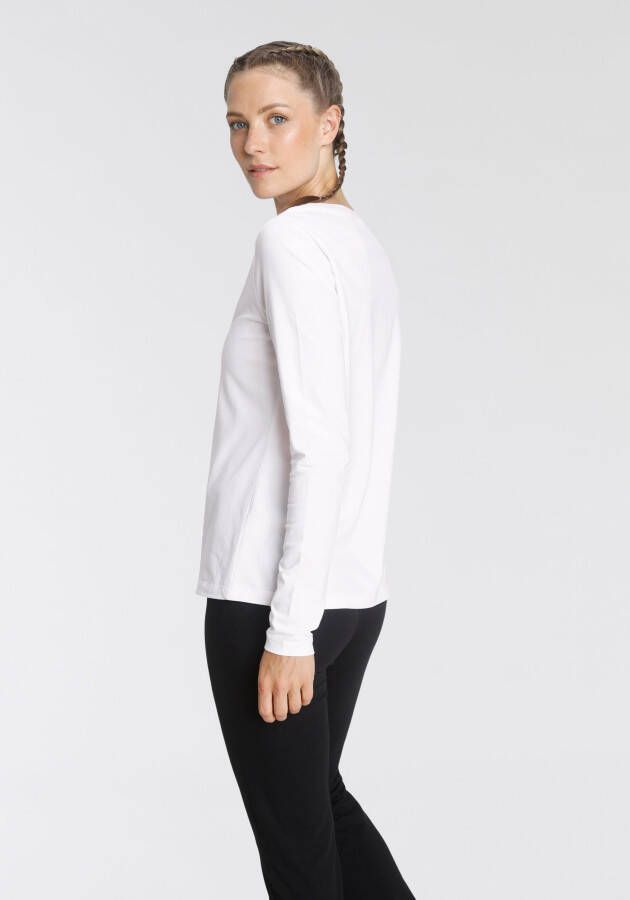 Eastwind Shirt met lange mouwen Lange mouw in basic-stijl ronde halslijn van katoen (Set van 3)