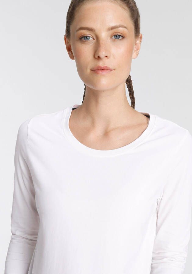 Eastwind Shirt met lange mouwen Lange mouw in basic-stijl ronde halslijn van katoen (Set van 3)